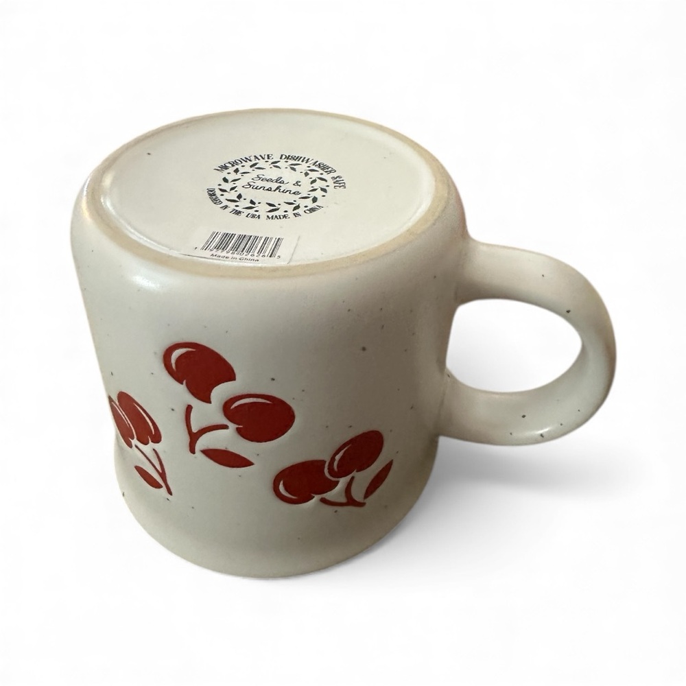 Seeds & Sunshine‎ is Cherry Print Ceramic Mug New - Picture 4 of 9